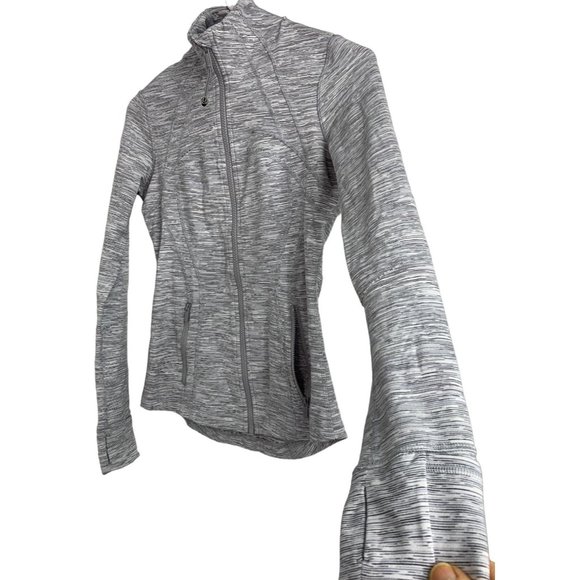 Lululemon Define Jacket Size 4 S EUC 6493 Full Zip Athletic Space Grey White - Picture 7 of 12